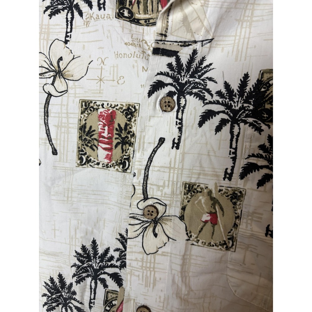 Roundtree & Yorke Outfitters Shirt Mens XL Hawaiian Floral Print Aloha Casual - Picture 4 of 9
